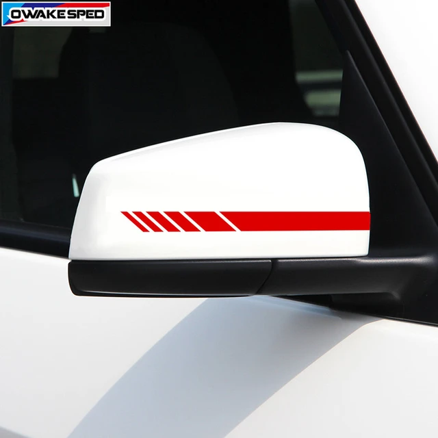2pcs Side Rear View Mirror Stripes Car Vinyl Decal Stickers For