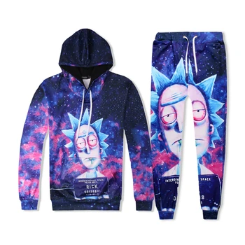 

Tang Cool 2020 Brand Clothing Fashion Men/Women 3D Cartoon Anime Tracksuit Rick And Morty Print Sweatshirts And Pants