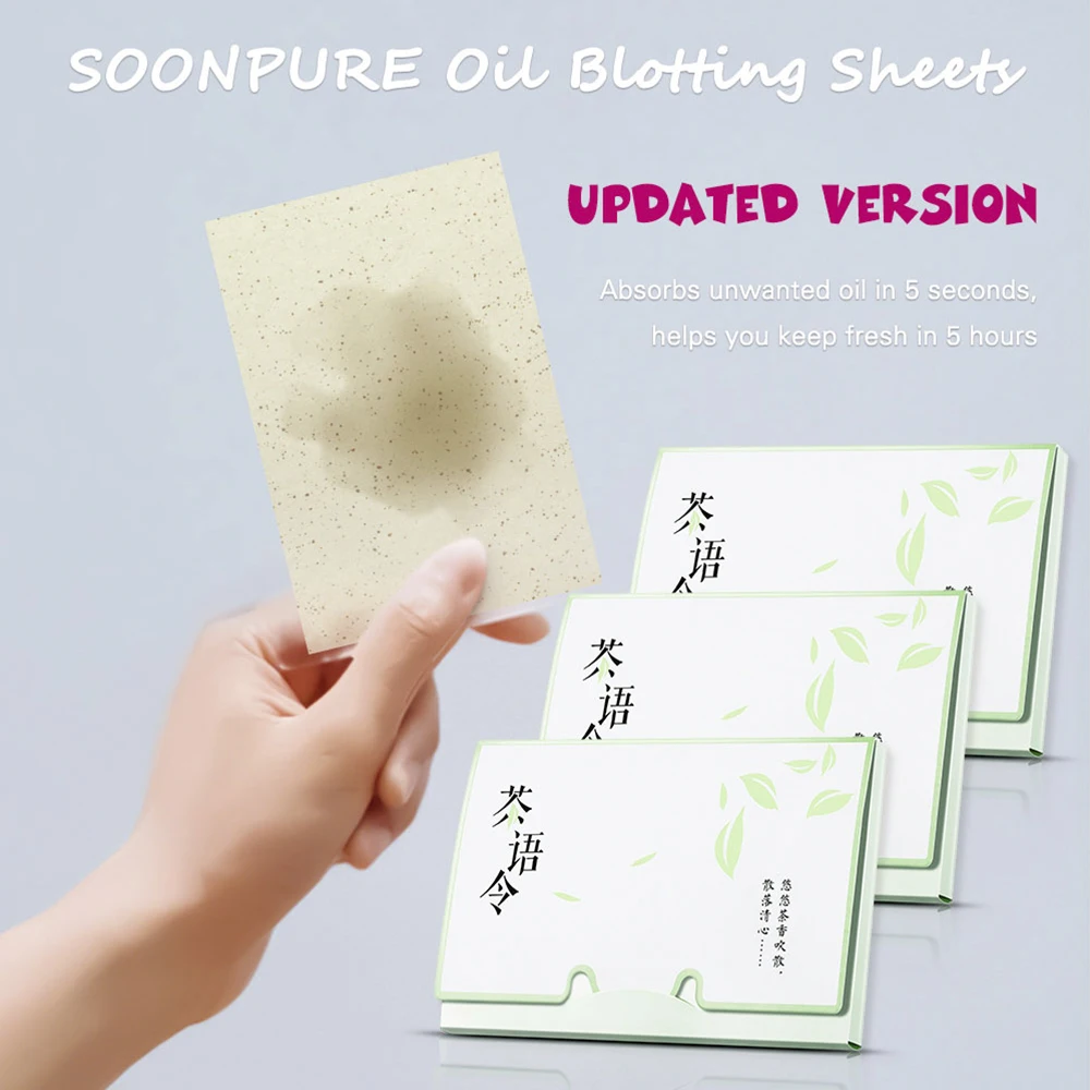 SOONPURE уход за лицом чистка лица чай зеленый зелёный салфетки матирующие для маття