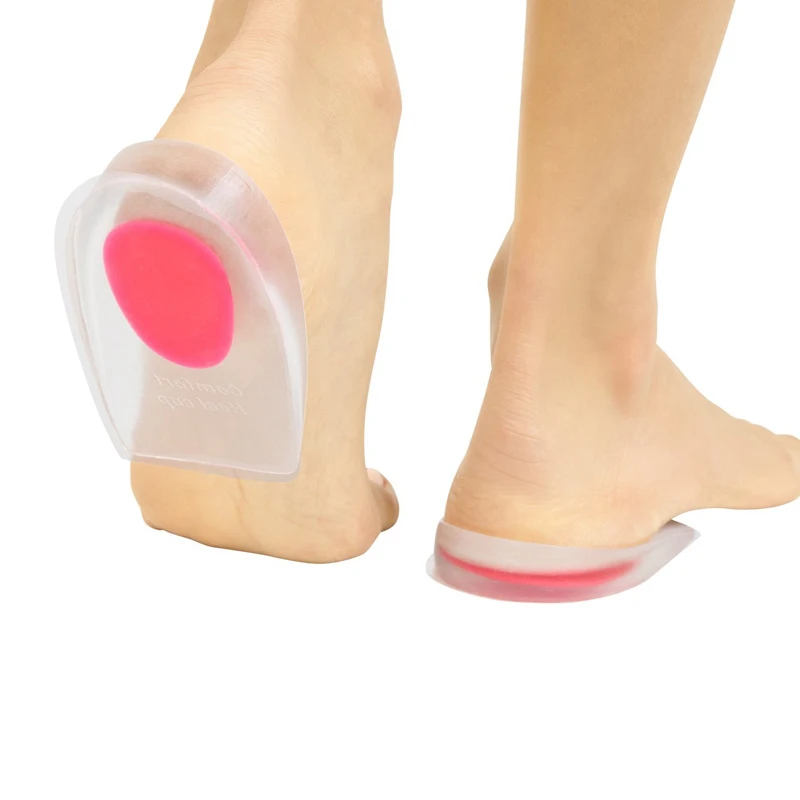 Tcare 1Pair Heel Cups Plantar Fasciitis Inserts Silicone Gel Heel Cup