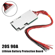 20 s В 72 в 90A BMS PCM литиевая батарея защиты платы PCB для Li-Ion 18650 с баланс заряда аксессуары