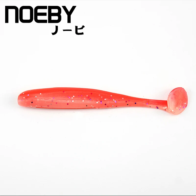 NOEBY 6 шт./лот Мягкая приманка 75 мм/2,2 г T-Tail Swimbait ручная мягкая рыболовная приманка Shad ручные силиконовые снасти для ловли окуня