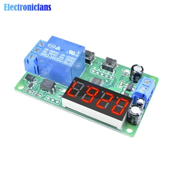 

DC24V LED Digital Time Delay Relay Module Trigger Time Timer Control Cycle Adjustable On/Off Switch Board 4 digit digital tube