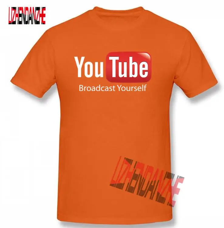 Логотип Youtube печати футболка для мужчин лето люксовый бренд одежда топы футболки