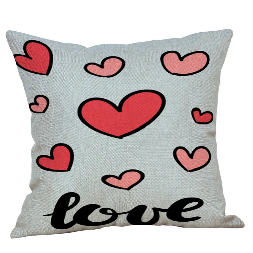 Gajjar Pillow Letter Printed Silk Pillowcase Removable Cute Pillowcases