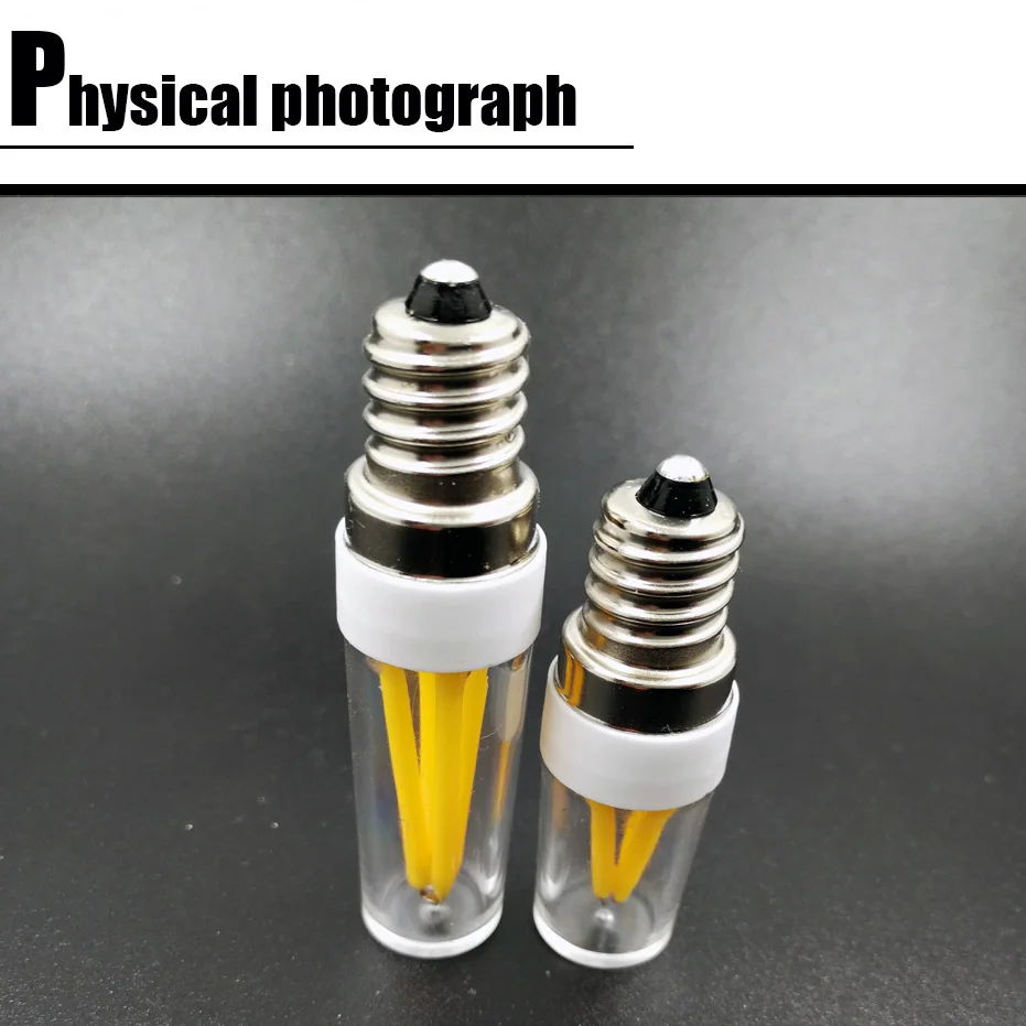 Nuevas Llegadas Dimmable E14 Lámpara LED 220 V 110 V Mini E12 PC Nevera Bombilla Filamento COB Alto Lumen lamparas araña