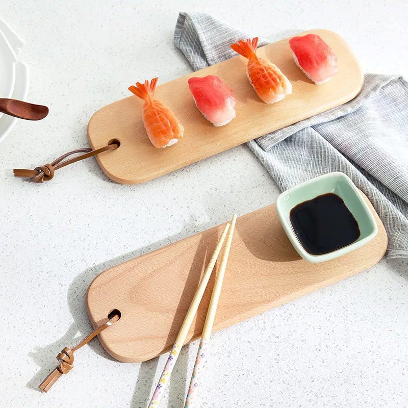 

Mini Beech Sushi Cutting Board Fruit Chopping Board Wood Home Kitchen Breadboard