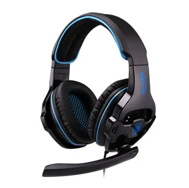 SA-810 Sades Gaming Headset 3.5mm Wired Stereo Sound Headphone with Mic Volume Control for PS4 Laptop-blue | Электроника