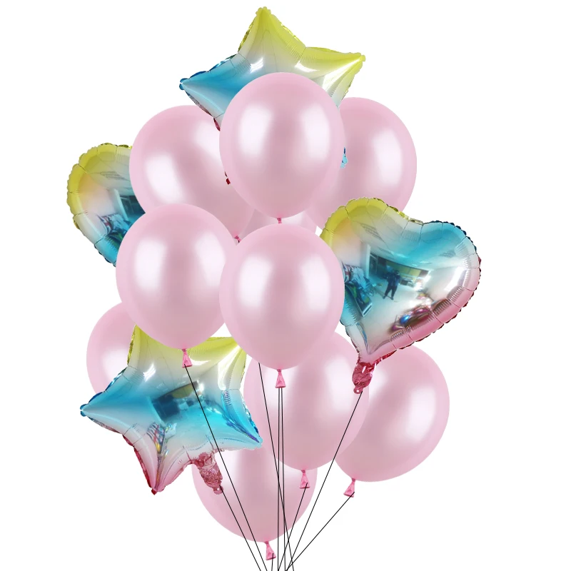 14 шт мульти розовые золотые воздушные шары с Конфетти Свадебные декоративные шары на день рождения гелиевые шары на день рождения украшения для взрослых - Цвет: set 8