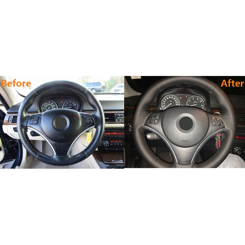 Чехлы MEWANT из искусственной кожи для руля BMW E90 320i 325i 330i 335i E87 120i 130i 120d|car steering wheel