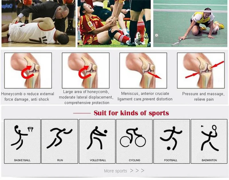 1 Пара Открытый Колено Протектор Дышащий Баскетбол Штанины Спорт Kneepad Колено Поддержки Brace Pad Protector