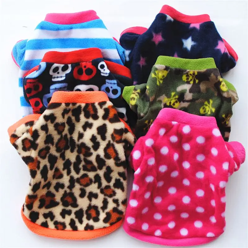 

Print Dog Cats Clothes for Small Dogs Warm Winter Pet Dog Clothing Coat Shirt Pet Christmas Costume Soft Chihuahua Clothes