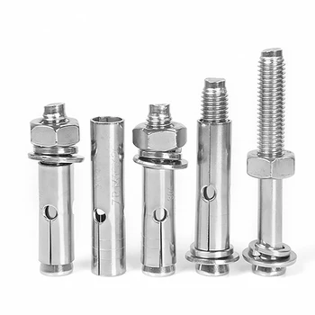 

8Pcs 304 Stainless steel expansion screw bolt hexagonal concrete wall hardware fixing nail air conditioning fixing bolt