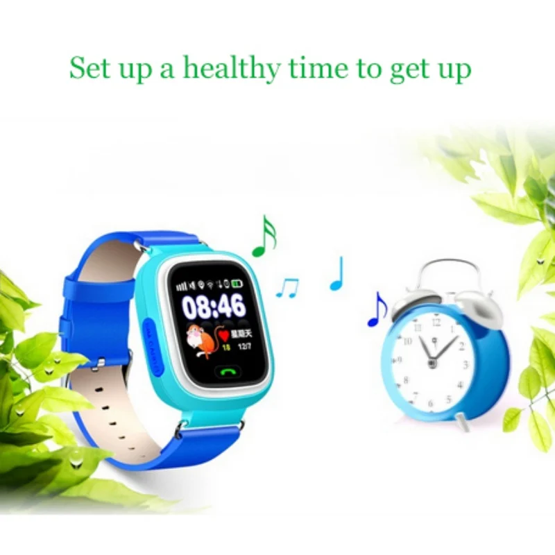 Fashion Q90 GPS Phone Positioning Children Watch 1.22 inch Color Touch Screen WIFI SOS Smart Watchs