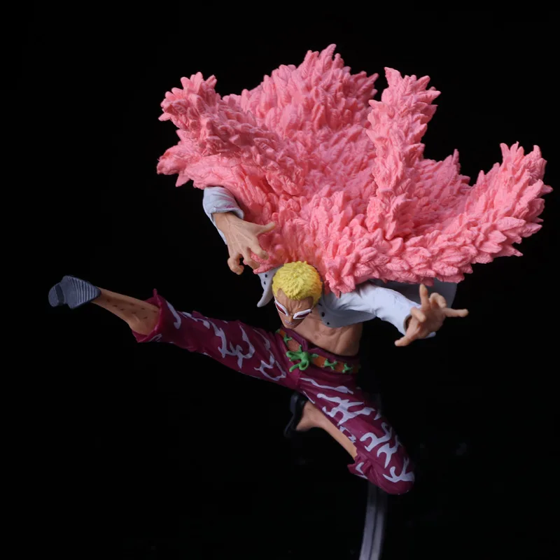 

Anime ONE PIECE Top 6 decisive battle Oka Shichibukai Donquixote Doflamingo PVC Action Figure Model Toys Add the base 25cm