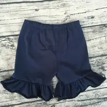 Бутиковая одежда китайские однотонные хлопковые штаны модные шорты с рюшами дешевые детские шорты для девочек/малышей
