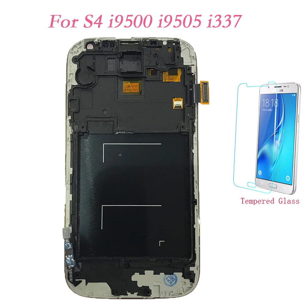 

Test LCD Screen For Samsung Galaxy S4 i9500 i9505 i337 Touch Screen Digitizer LCD Display Adjust For Samsung i9500 S4 Frame LCD