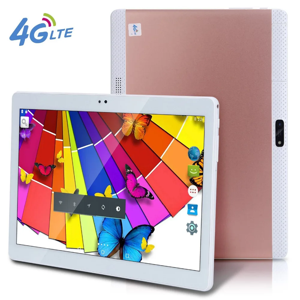 DHL Бесплатная 10 дюймов Tablet PC 3g 4 г Lte Octa Core 4 ГБ Оперативная память 64 ГБ Встроенная память Dual SIM 8.0MP Android 6,0 gps 1920*1200 HD ips планшетный ПК 10"