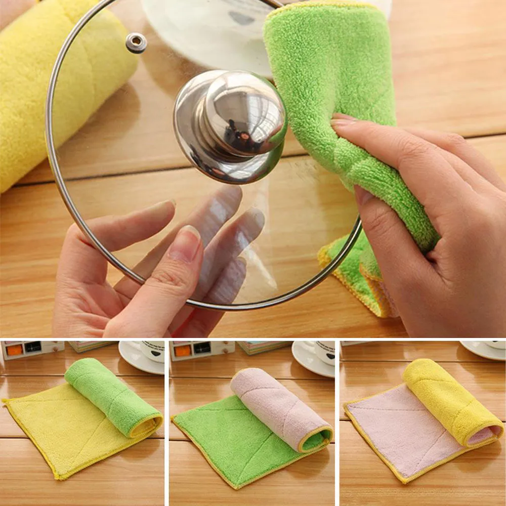 Kitchen tools Mixed Color Microfiber Car Cleaning Towel Kitchen Washing