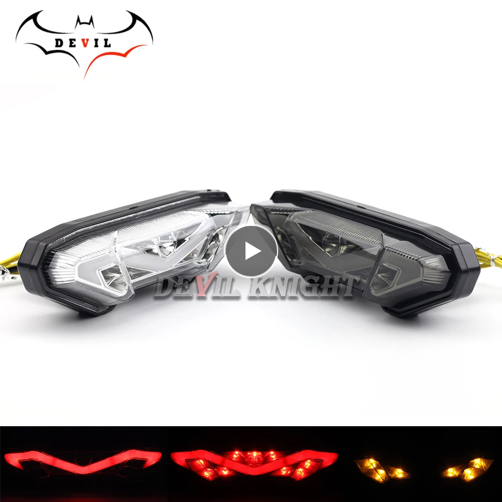 Feu Arrière LED Intégré Pour Moto Kawasaki Ninja ZX6R 2013-2018 - Stop, Clignotants Et Position