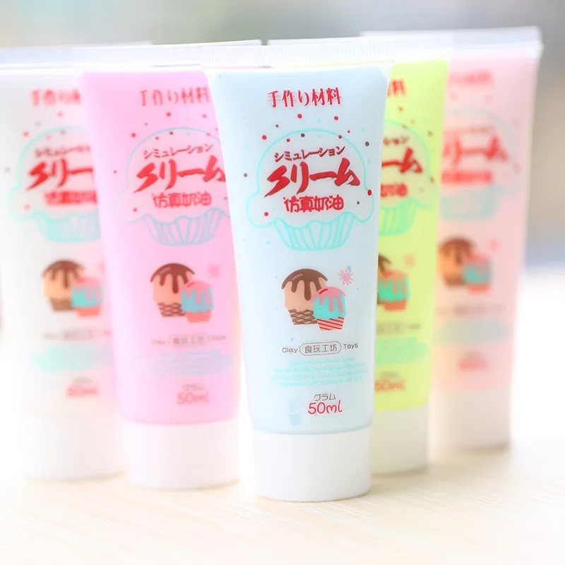 Simulation Cream Soil Handmade DIY Material Mobile Phone Case Shell Simulation Cake Glue Drop 50ml Phone Beauty Decoration Paint