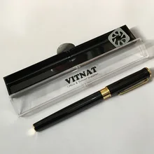 VITNAT брендовая черная ручка металл шариковая ручка Горячая для записи хорошая коробка подарок