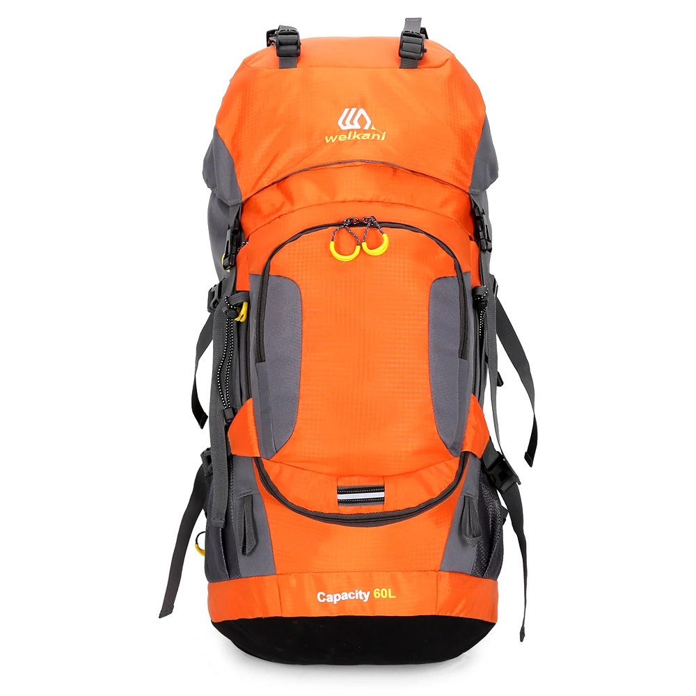 60L водонепроницаемые Рюкзаки для походов, альпинизма, велоспорта, рюкзаки для активного отдыха, спортивная сумка с дождевиком - Цвет: Orange