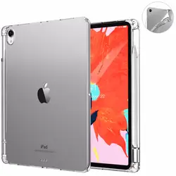 Чехол подходит для iPad Pro 11 "2018 с Apple Pencil Holder [Поддержка магнитно пара/функция зарядки] прозрачный гибкий ТПУ тонкий