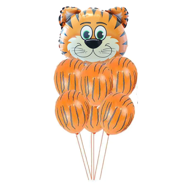 8 шт воздушные шарики в виде животных джунгли сафари вечерние животных латексные воздушные шары на тему зоопарка вечерние шарик для дня рождения вечерние украшения suplies - Цвет: style 1