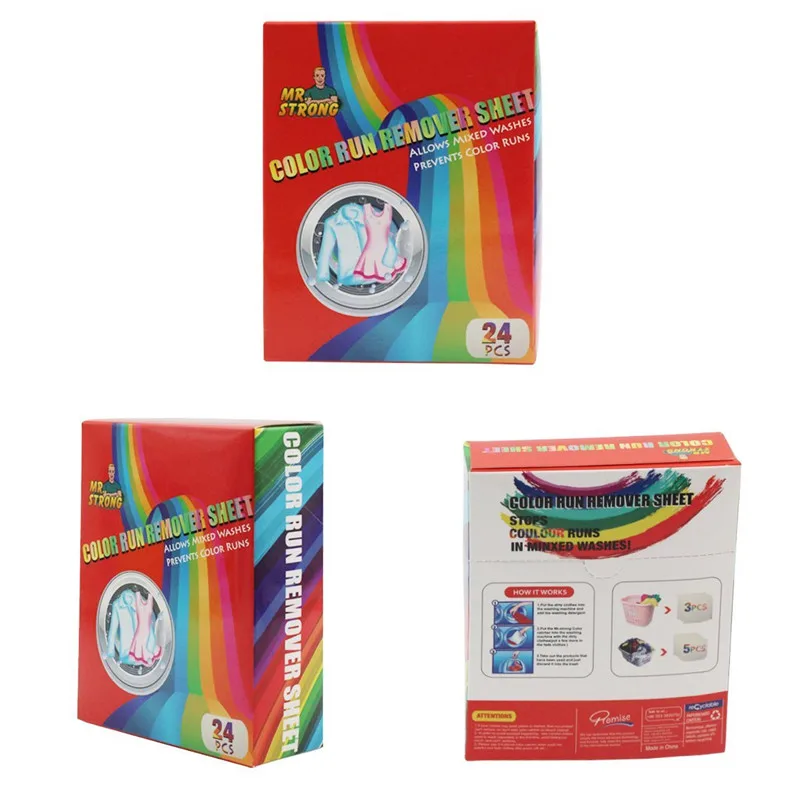 5Box/Lot Hot Sale Color Absorption Laundry Sheet Color Run Romover Sheet Household Clean