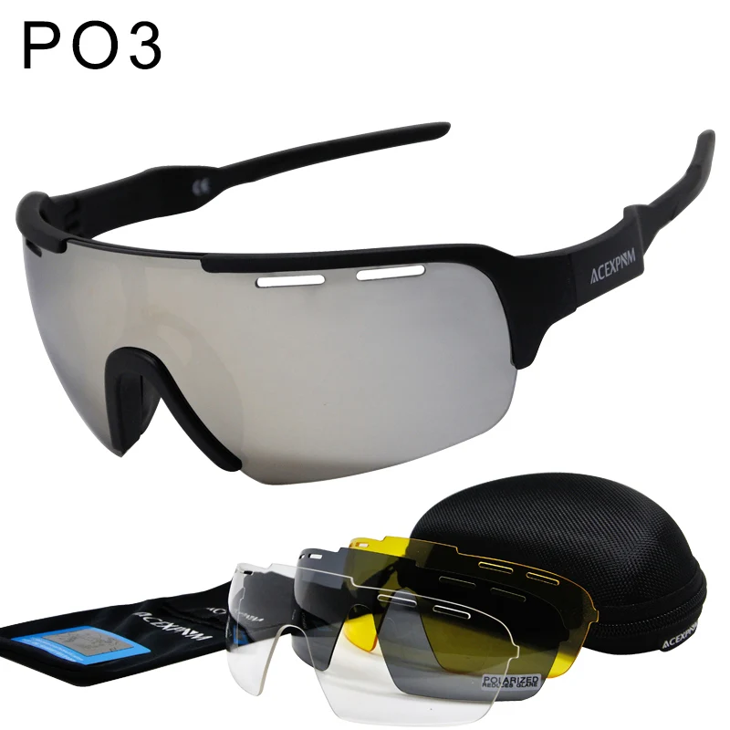 ACEXPNM Brand New Men Polarized Cycling Glasses Outdoor Sports Cycling Goggles TR90 Mountain Bike Cycling Sunglasses Eyewear - Цвет: PO3