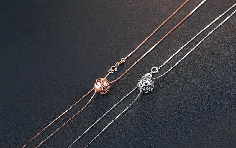 Sinya 925 Sterling Silver Charm pendant necklace for women Lover girls fashion lucky Round ball Desgin 2017 New arrival Hot sale (9)