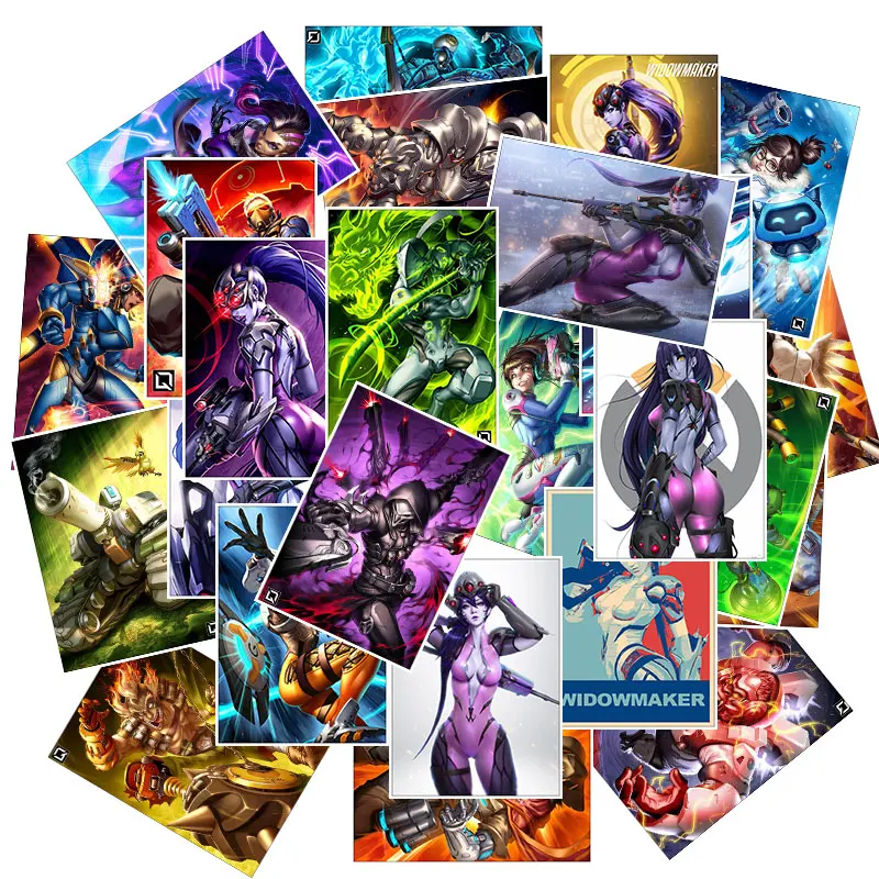 25 шт./упак. Cool Game Overwatch widowmade косплей наклейки на мобильный телефон автомобиль