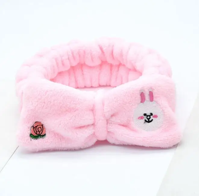 1 Piece Comfortable Cute Duck Children Girl Bowknot Spa Bath Shower Make Up Wash Face Cosmetic Headband Hair Bands