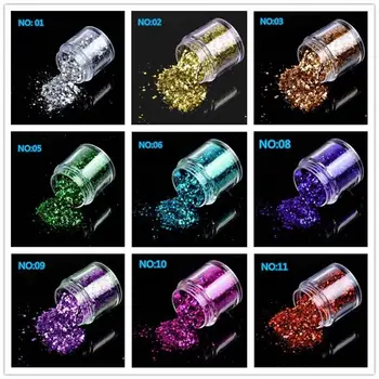 

10g/box Holographic Mix Glitter Nail Art Acrylic DIY UV Gel Shining Powder Dust Polish Makeup Manicure tools