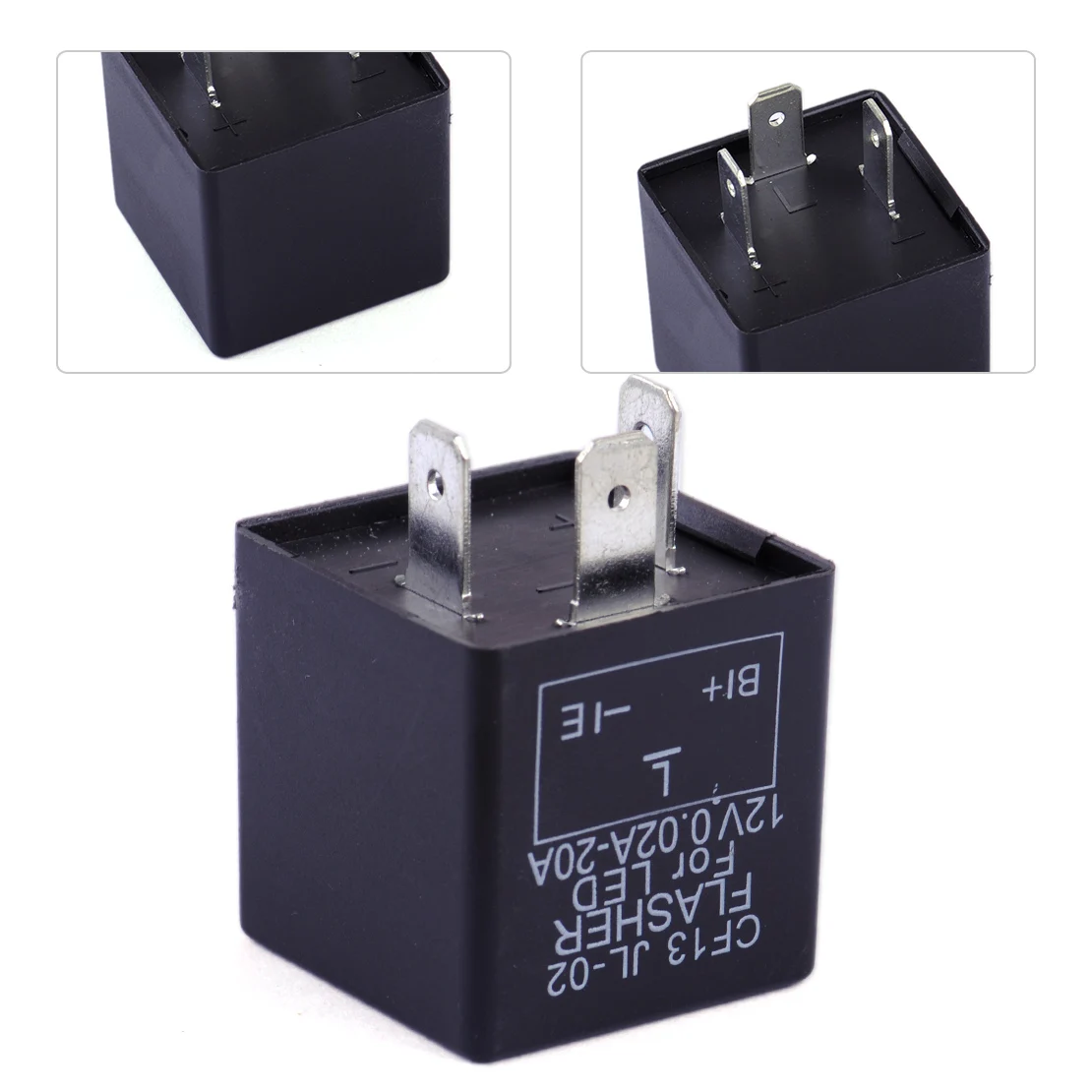 

DWCX New Black 12V 3Pin LED Electronic Adjustable Flasher Flash Relay For Car Motorcycle CF13 Turn Signal Light Hyper Blinking