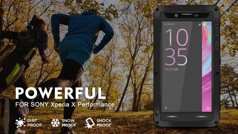 

Love Mei Powerful Aluminum Metal Shockproof Drop proof case for Sony Xperia X Performance