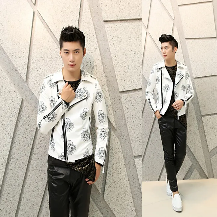 2017 font b men b font floral font b jacket b font male fashion casual coat
