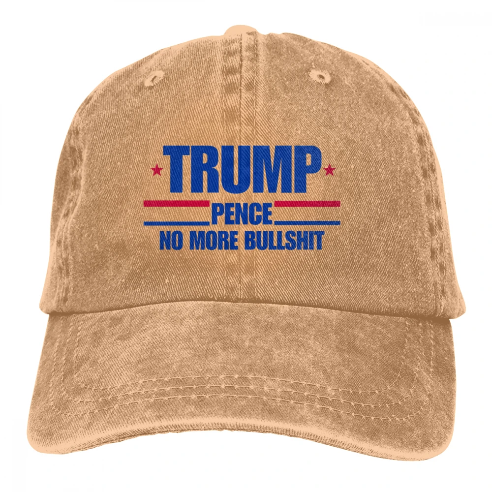 Trump No More чушь Casquette серый унисекс Мужские Женские джинсовые бейсболка с ремешком кепки Регулируемый Гольф папа шляпа - Цвет: Хаки