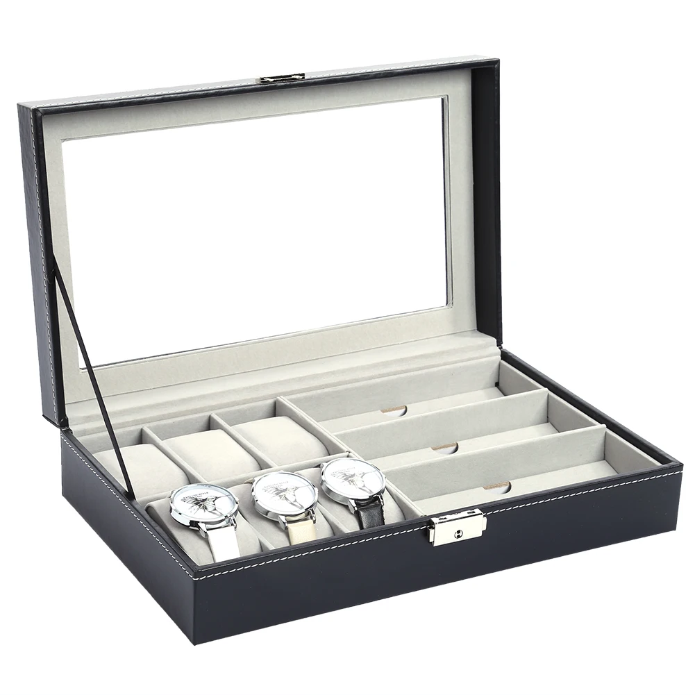 

High - end Watch Box Case Glasses Display Box Multi - functional Professional Holder Organizer for Clock Watches Jewelry