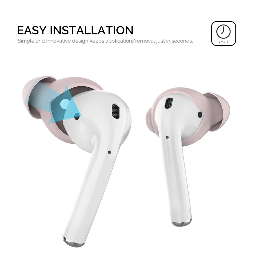 AhaStyle 3 пары силиконовые наушники-вкладыши чехол для наушников для Airpods 2 Чехол Eartips коробка для хранения для Apple Airpods аксессуары