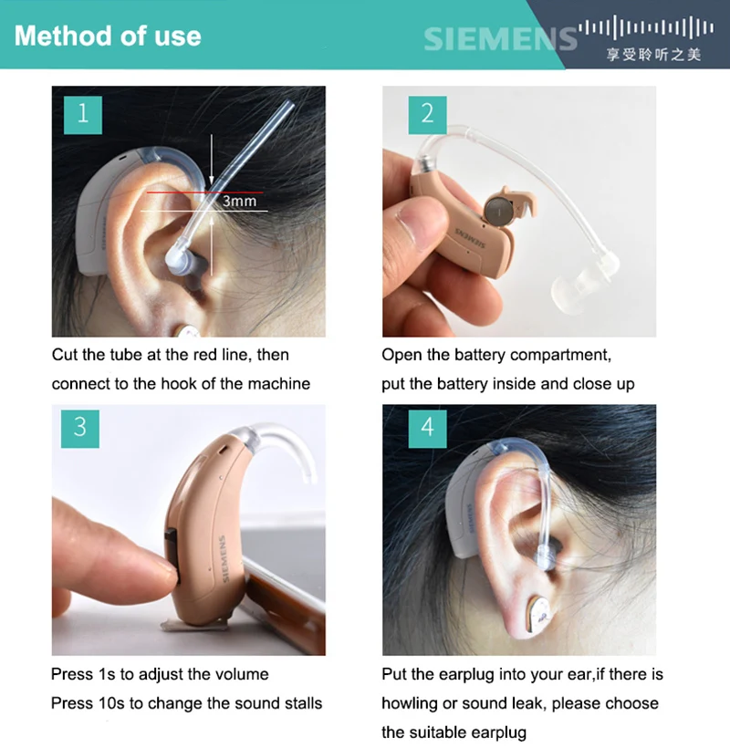 2019Hot!Siemens Fun P 6 Каналы слуховой аппарат мини BTE звуковой цифровой Беспроводной