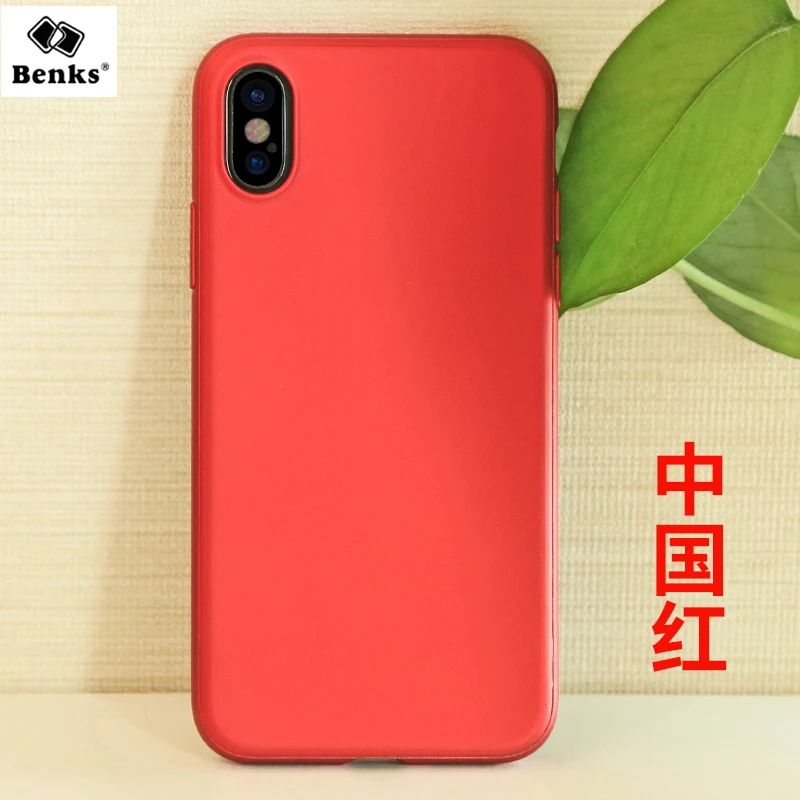 

For iPhone X Case Cover Original Benks Soft TPU Frame PC Phone Case for iPhone 10 Ten Fashion Back Cover Shockproof 5.8 inch