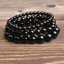 Ling Xiang 4/6/8/10/12mm fashion Jewelry Black onyx stone beads bracelet be fit for Glamour rmen and women send Gifts and amulet natural quality goods color ice stone bracelet send certificates send jewelry box