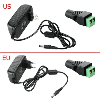 

2018 NEW AC100-240V To DC 12V 3A Converter Power Adapter EU/US Plug Transformer +Female for LED Strip Light