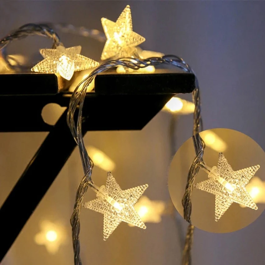 

Star Led String Light Lamp Led String Garland 1M 3M 5M 10M Christmas Fair Light Waterproof Outdoor Decoration Battery Operated