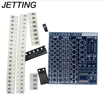 

JETTING 1 Set SMT SMD Component Welding Practice Board Soldering DIY Kit Resitor Diode Transistor By Start Learning Electronic