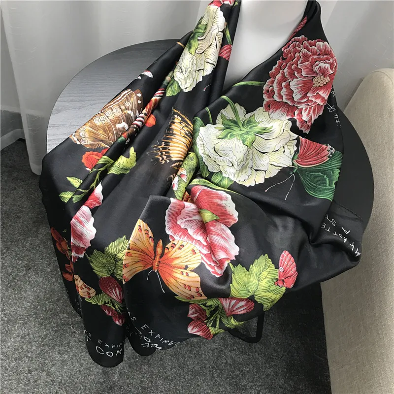4 Colors Ladies fashion scarf butterfly sunscreen shawl long scarf travel beach towel