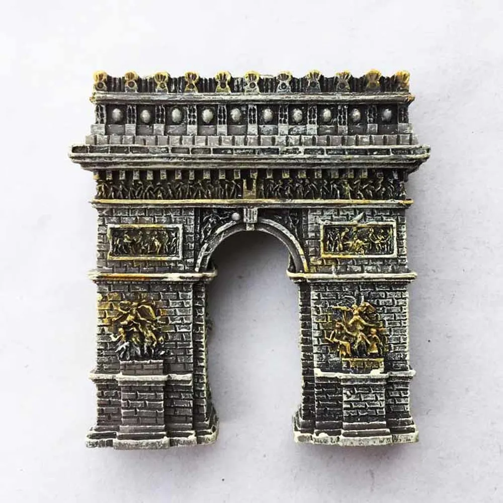 

High-end France Arc de Triomphe Fridge Magnets Tourist Souvenir Refrigerator Magnetic Sticker Decor imanes para refrigerador