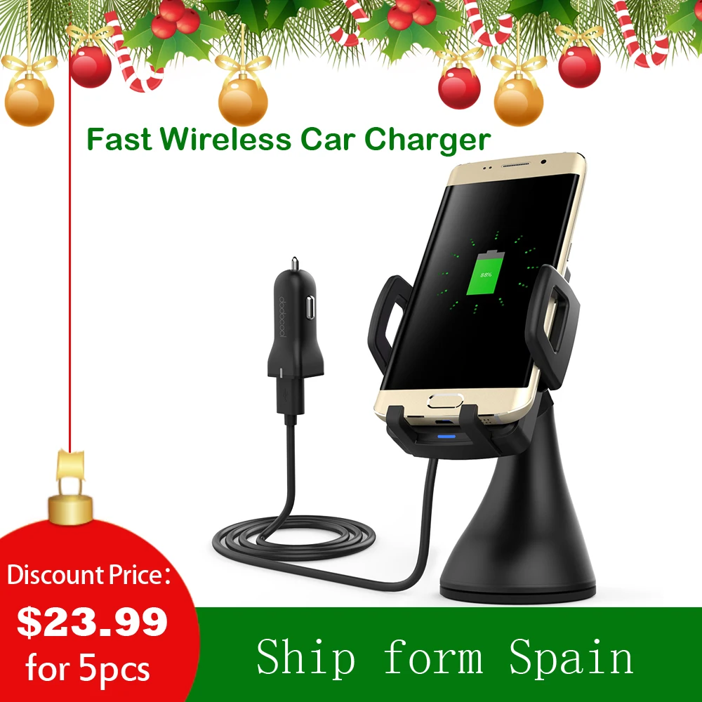dodocool Fast Charge 10W Wireless Car Charger Air Vent Suction Mount USB Power Adapter 1.5m Charging Cable for your phones dodocool Fast Charge 10W Wireless Car Charger Air Vent Suction Mount USB Power Adapter 1.5m Charging Cable for your phones